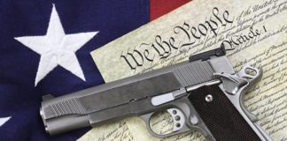 Gun w/Constitution & Flag