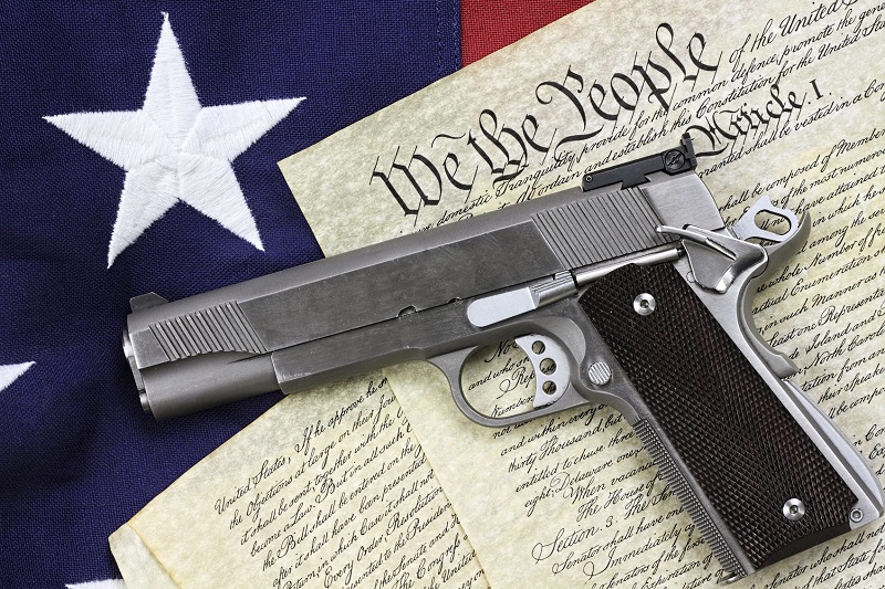 Gun w/Constitution & Flag