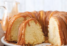 Harvest Pound Cake with Divine Caramel Sauce
