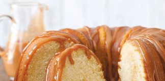 Harvest Pound Cake with Divine Caramel Sauce