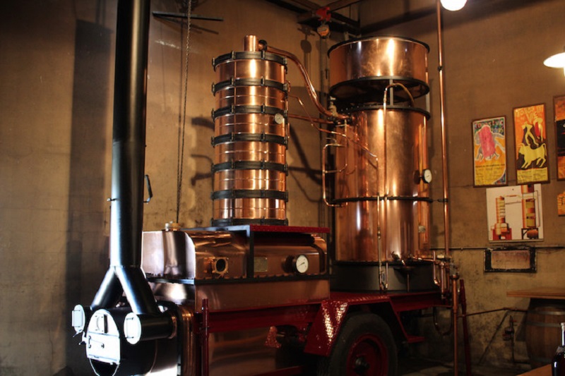 Mobile Armagnac Still at Domaine du Tariguet