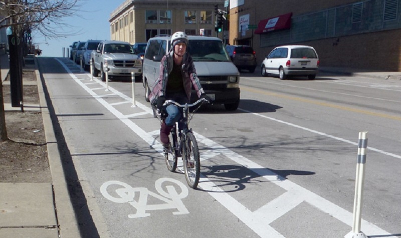 Bike Accidents One-Way Separated Bike Lane