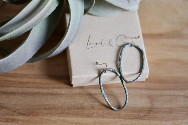 Arts and Crafts Photo- Oval Dangle Earrings- Covid Artists article