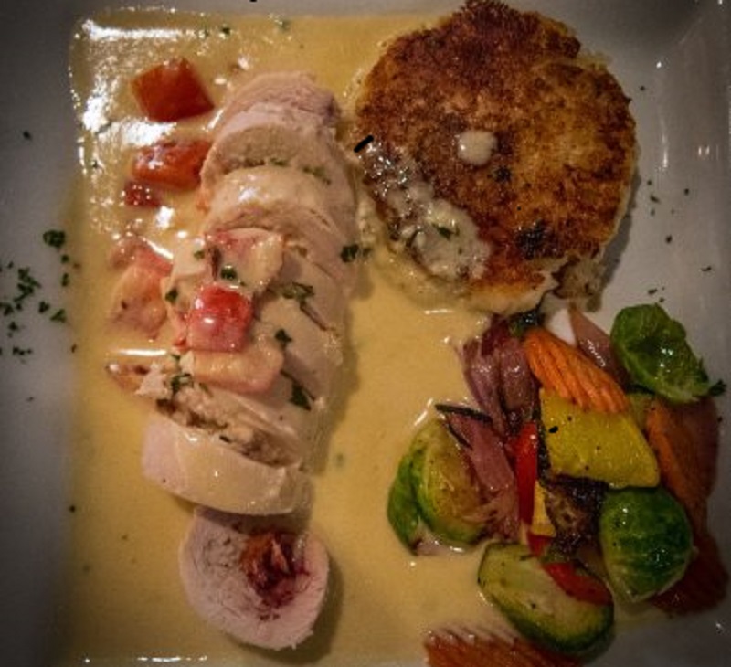 Chicken Roulade with Dijon-Chardonnay Cream Sauce