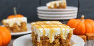 Caramel Pumpkin Poke Cake