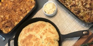 Skillet Jalapeno Cornbread with Honey Butter