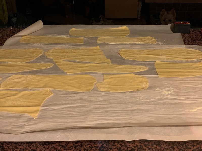Fresh Pasta Ready for Cutting
