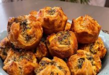 Sausage Spinach Puffs