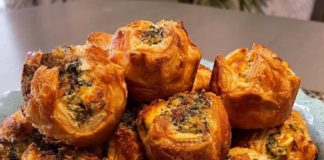 Sausage Spinach Puffs