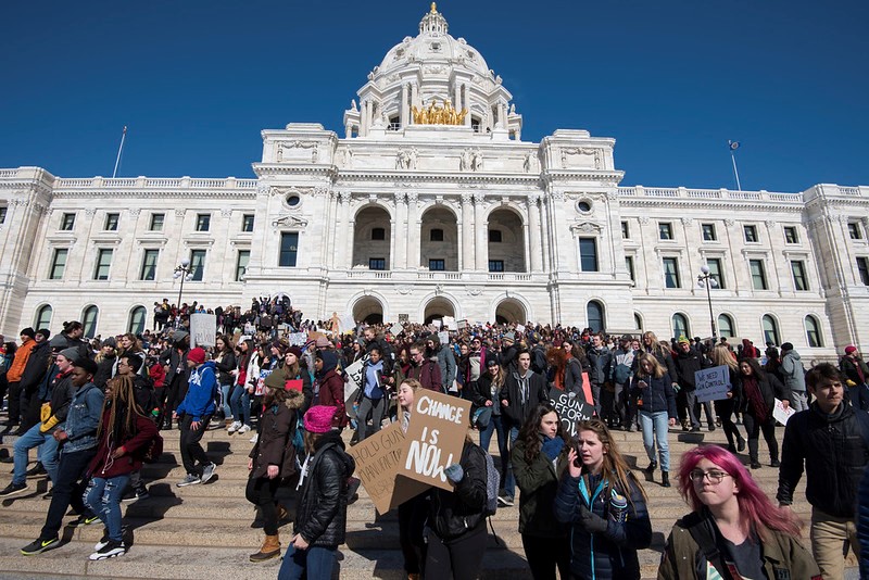 Mass Shootings Students protesting for gun control legislation