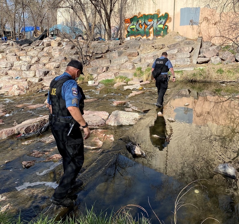 HOT Team crosses Spring Creek to Reach Homeless Camp