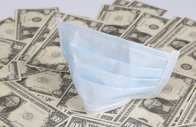 Medical Face Mask and Money