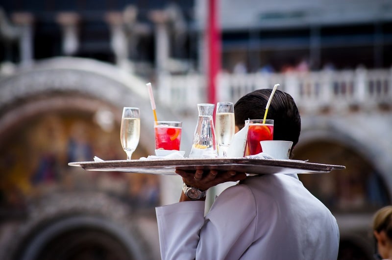 Restaurants Waiter with Drinks