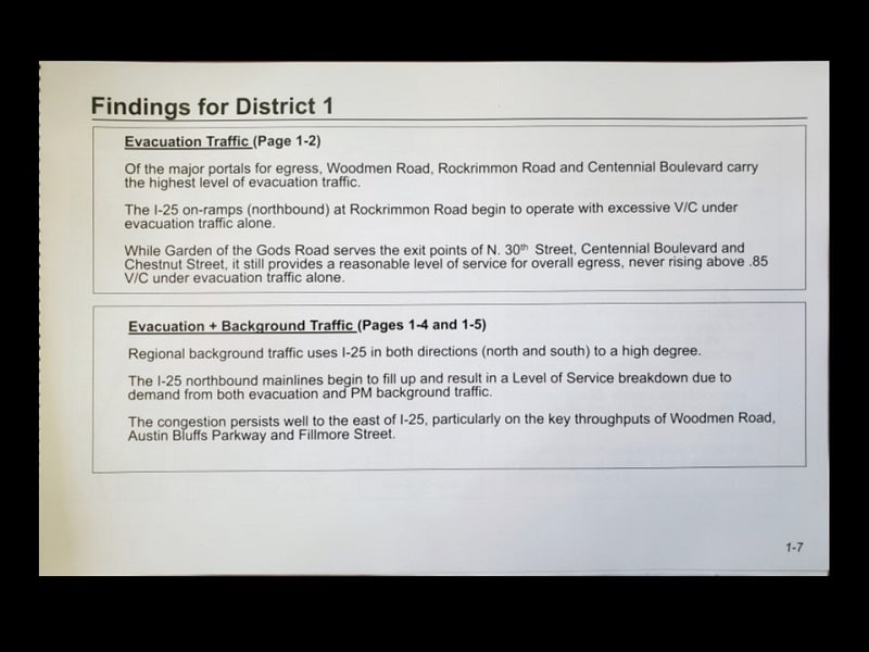 Fire Evacuation Findings for District 1