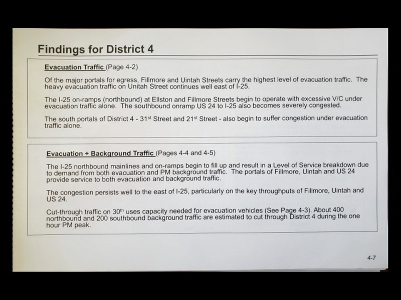 Fire Evacuation Findings for District 4
