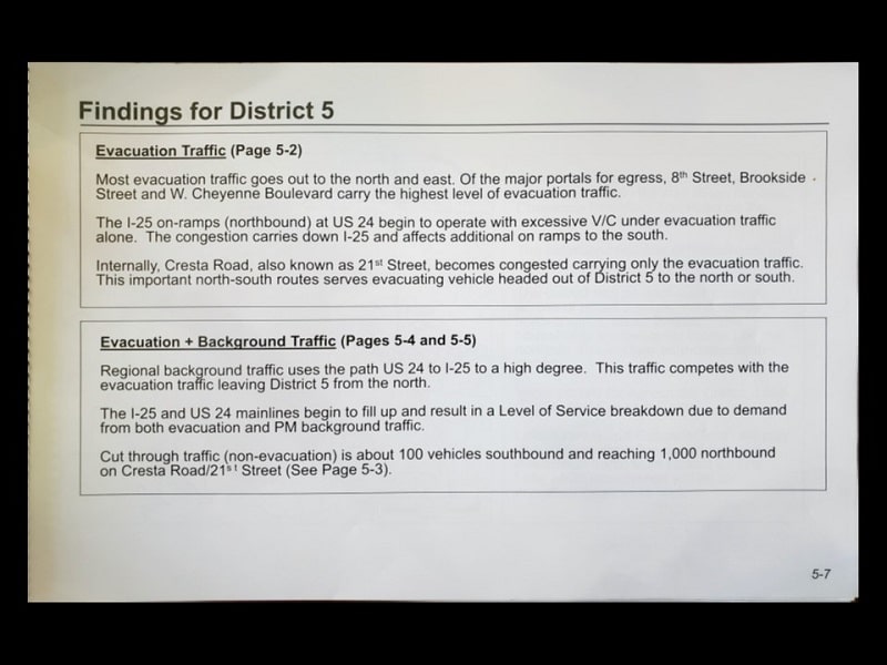 Fire Evacuation Findings for District 5