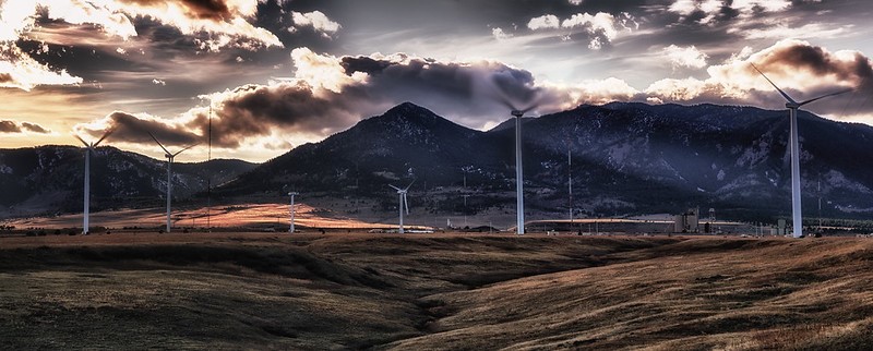 Renewable Energy Windmill Sunset