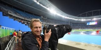 Mark Reis at Track and Field at the Rio 2016 Olympic Games.