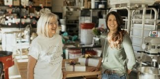 Owners Patti Brunk & Nikki Scott in their kitchen at Bramble & Brie