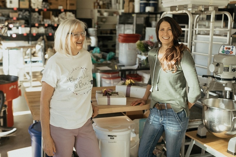 Owners Patti Brunk & Nikki Scott in their kitchen at Bramble & Brie