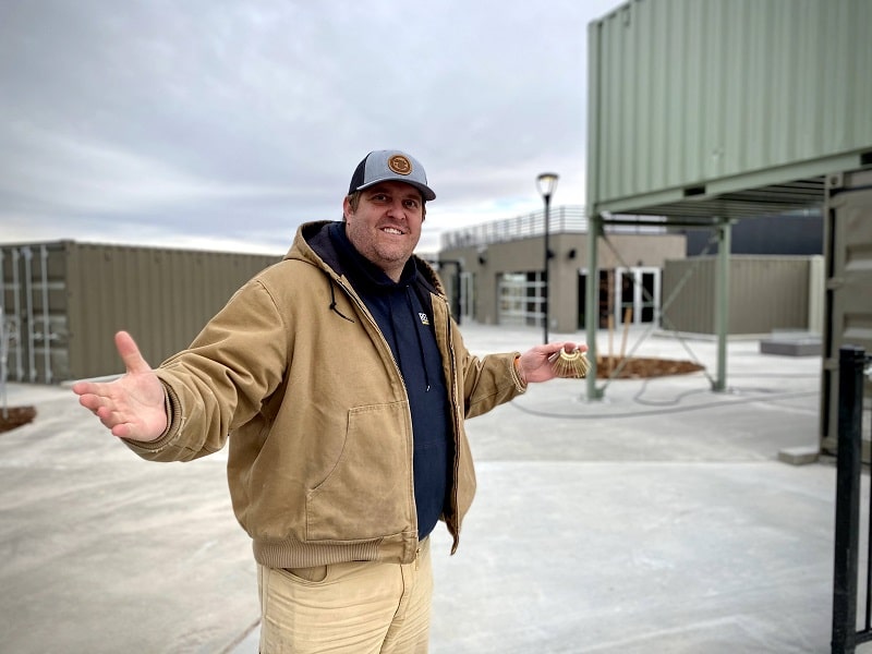 Todd Baldwin Red Leg Brewing Holding Keys to new building