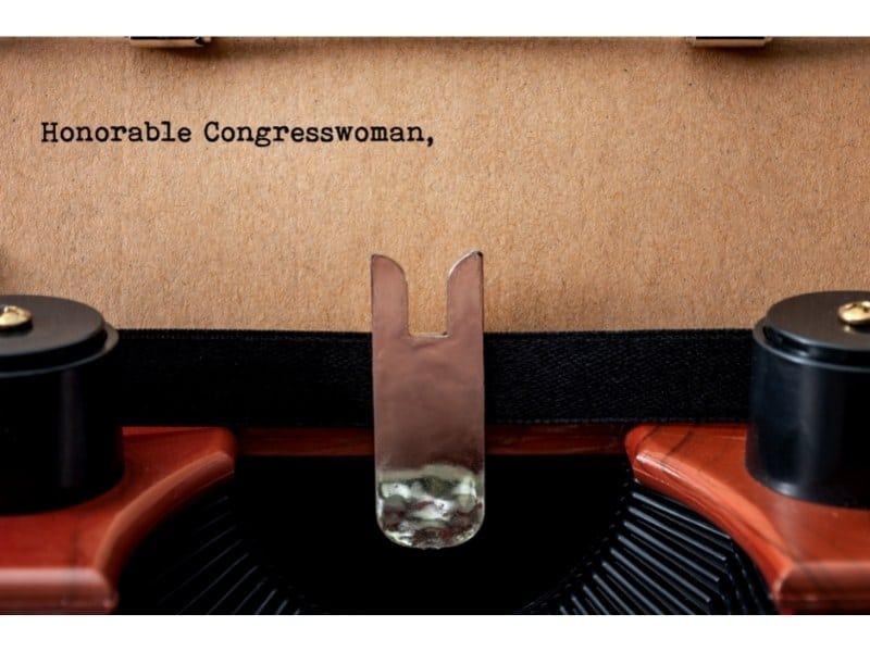 Typing Honorable Congresswoman