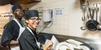 People Washing Dishes