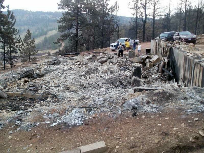 Oil Industry Remains of a home after a fire