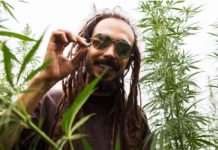 Man Smoking Marijuana