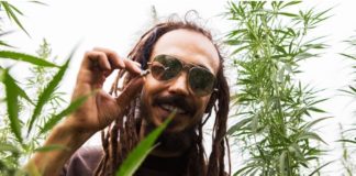 Man Smoking Marijuana