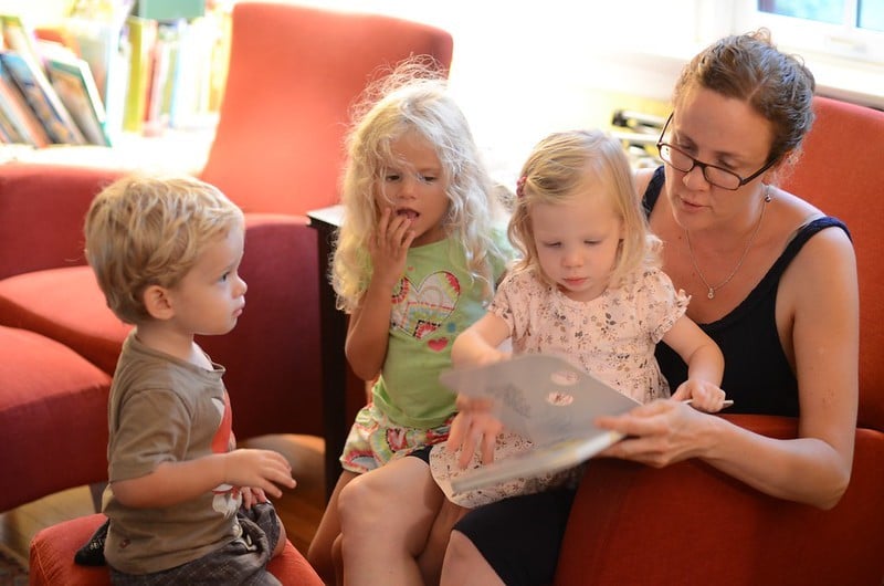 Homeschooling Reading the Kids a Story