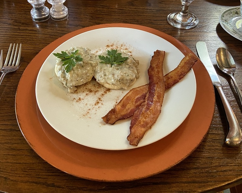 Bisquits and Gravy at Inn at Woodhaven