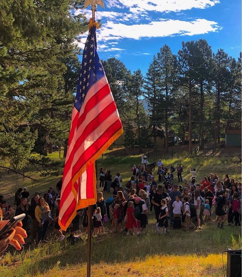 Merit Academy Honoring the Flag