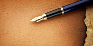 Fountain Pen on Old Paper