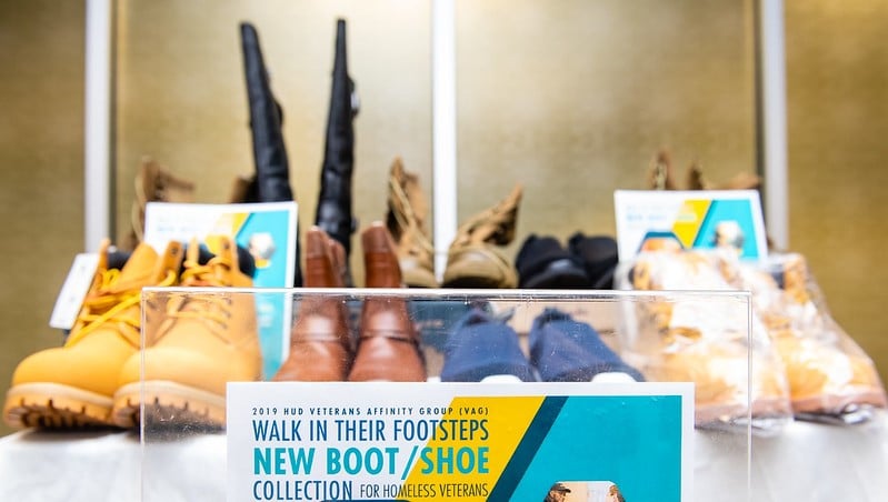 Military Veterans Walk in their boots