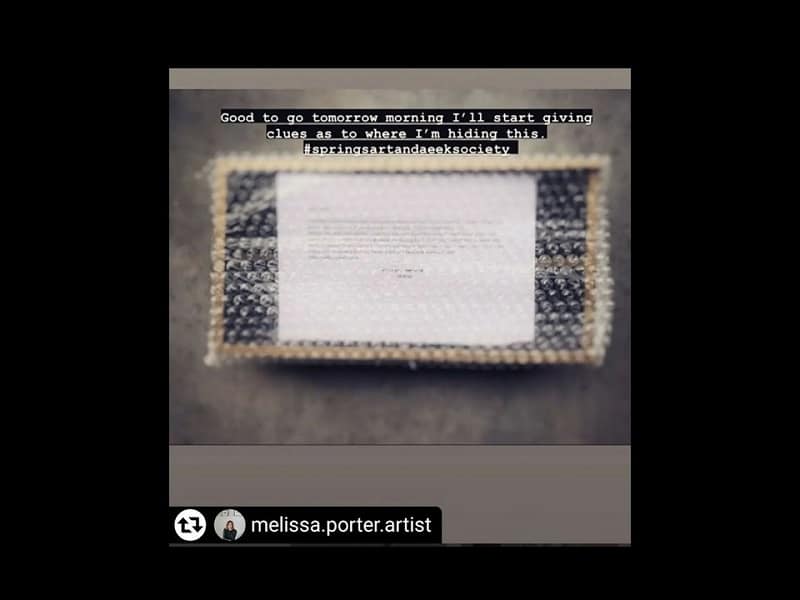 Springs Art and Seek Society Melissa Porter Clue 1 Art & Seek Society