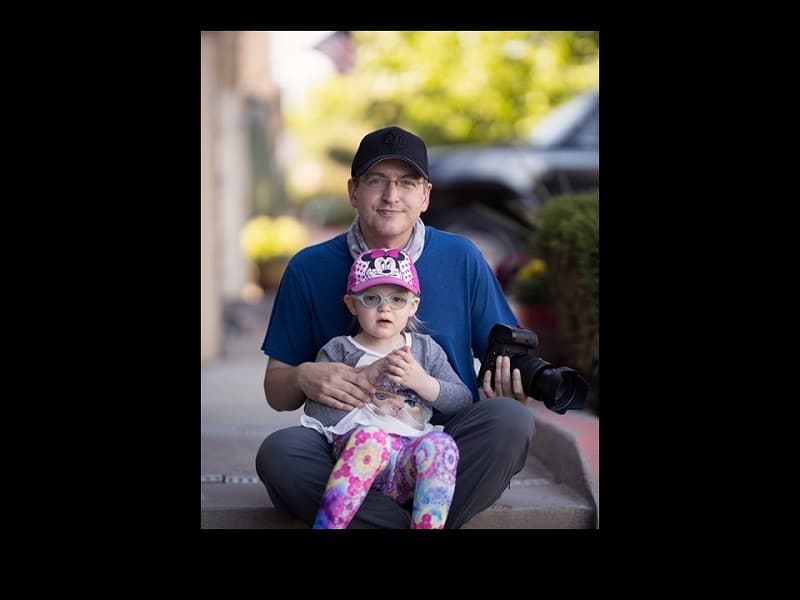 Lars Leber 'Photographer Lars Leber with his daughter Emily at his old house in Colorado Springs