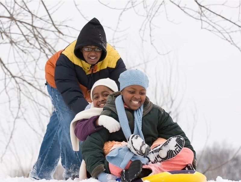 Holiday Learning Playing in the Snow