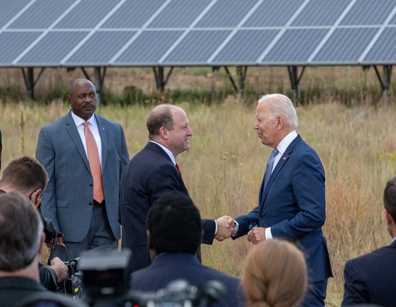 Jared Polis Gov Polis & President Biden at Flatirons