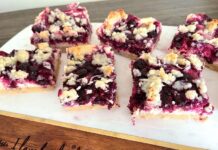Keto Lemon Blueberry Cheesecake Bars
