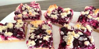 Keto Lemon Blueberry Cheesecake Bars