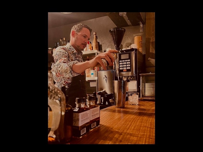 The Fifty-Niner Owner Adam Stepan prepping a drink at The Fifty Niner in Colorado Springs