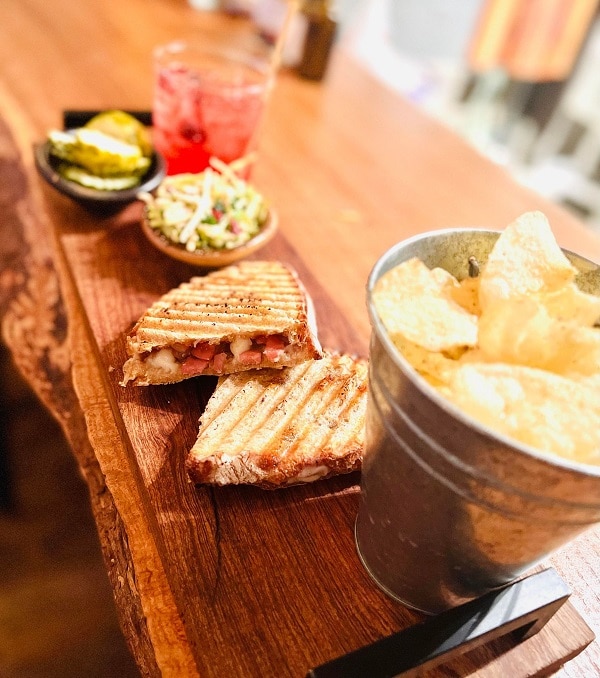 The Fifty-Niner Ham Serrano Manchego Cheese on Homemade Bread with Fig Glaze Gold-Digger-Panini