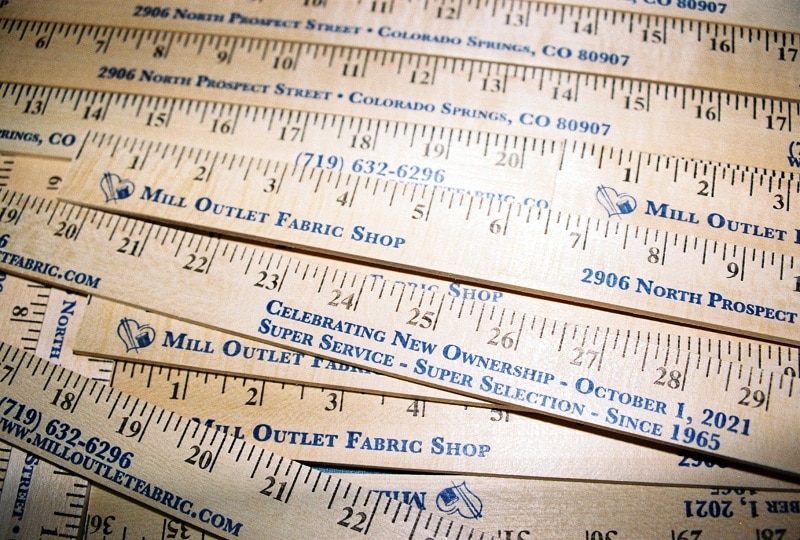 Mill Outlet Fabric Shop Mill Logo Ruler Mill Fabric Outlet Store