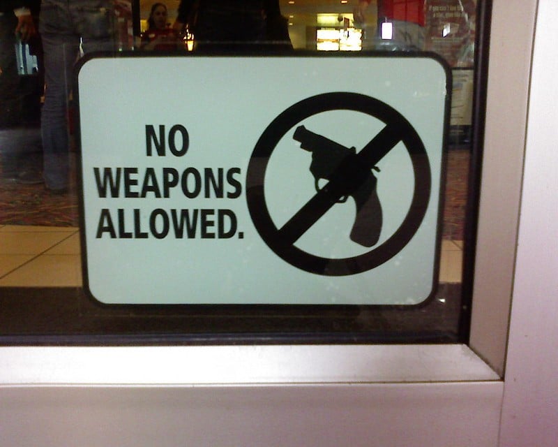 Gun Ownership No Weapons ALlowed