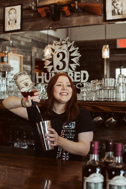 3 Hundred Days of Shine Different flavors and proofs of shine can be mixed or straight