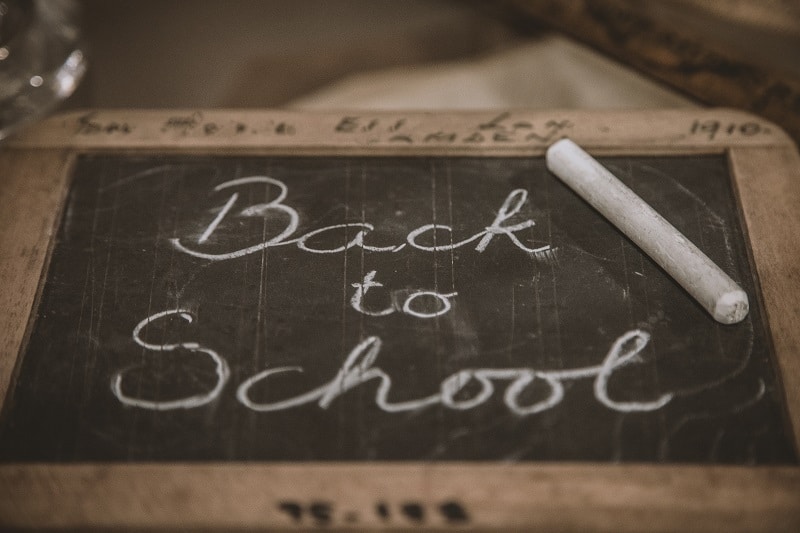 Going Back to School Back to School on chalkboard