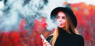 Girl Vaping