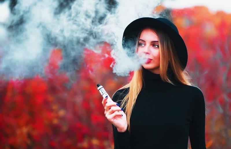 Teen Tobacco Use Girl Vaping