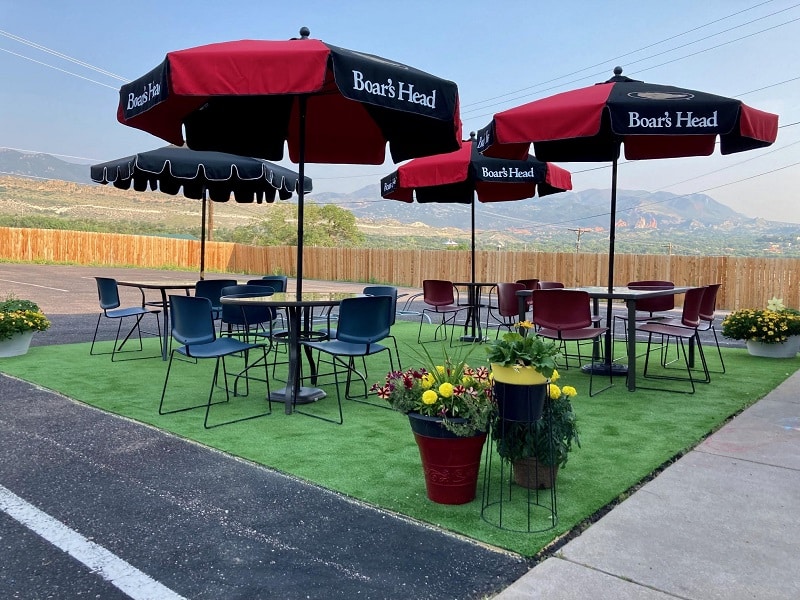 Beautiful Seating Area at Colonel Mustard's